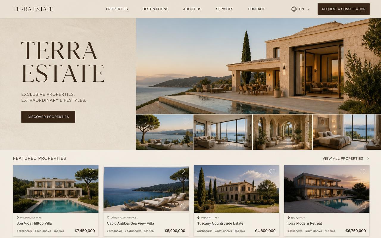 Website-Projekt: Terra Estate